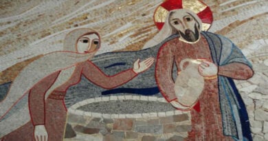 mulher e Jesus junto a um poço