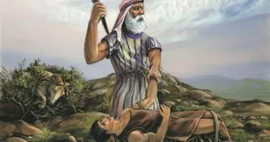 quadro representando o sacrifício de Isaque por Abraão