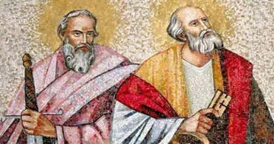 Pintura representando os apóstolos Pedro e Paulo
