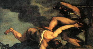quadro ilustrando Caim assassinando Abel
