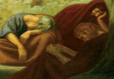 pintura de duas pessoas dormindo