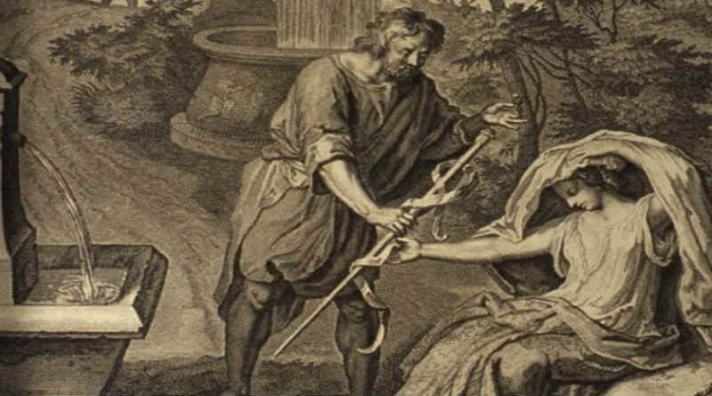 pintura de Judá entregando cajado a Tamar