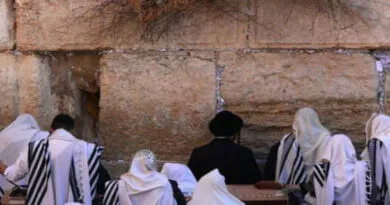 judeus orando no muro das lamentações