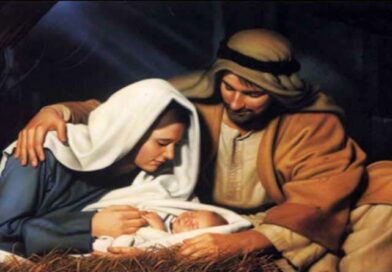 quadro representando o menino Jesus, Maria e José