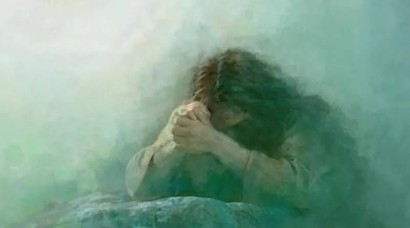 ilustração de uma pessoa orando