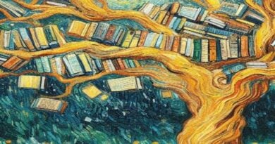 árvore com livros no lugar dos frutos