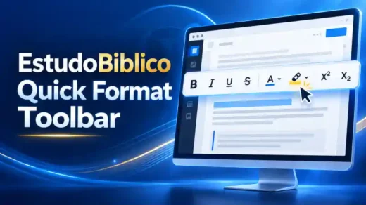 EstudoBiblico Quick Format Toolbar: formatação rápida no editor de blocos Gutenberg